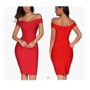 Elegant Off-Shoulder Red Mini Dress